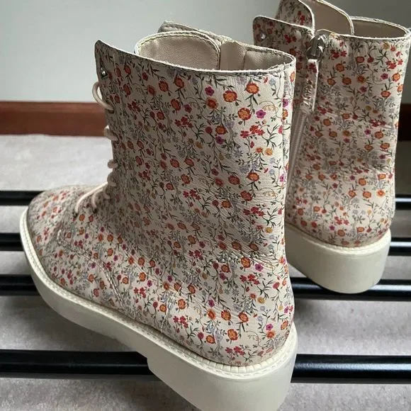 SCHUTZ Women McKenzie Leather Combat Boots NEW - Picture 4 of 7